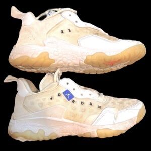 Jordan Cream and White Sneakers with Breathable Mesh